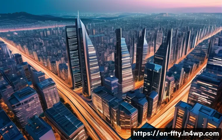 5G 네트워크 보안 리스크 - **Prompt 1: The Hyper-Connected, Vulnerable Cityscape**
    "An intricate, futuristic smart city vie...